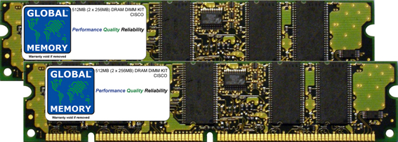 512MB (2 x 256MB) DRAM DIMM MEMORY RAM KIY FOR CISCO 10005 / 10008 / 10018 ROUTERS PRE-1 PERFORMANCE ROUTING ENGINE (ESR-PRE-MEM-512M)